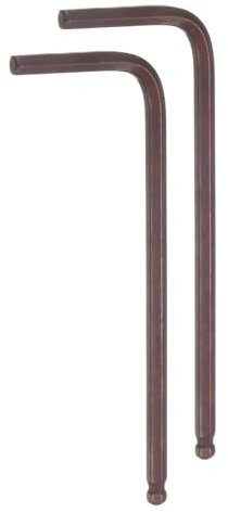 sourcing map 2pcs Ball End Hex Key Wrench 2.5mm S2 Steel L-Shape Hexagon Metric Wrenches Repairing Tool for Home Repair Red