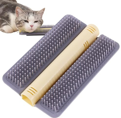 Bexdug Katzenpfleger für Ecken,Kratzer für Katzenecken | Fellpflege-Katzenbürste mit Katzenminze | Katzenmassagebürste, Katzenwandkratzer, interaktives Kätzchenspielzeug für Hauskatzen
