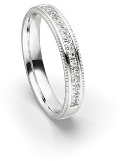 Kolibri Rings Damenring 15 Zirkonia Steine Sterling Silber 925 Ring Verlobungsring Ehering Partnerring Freundschaftsring - Inkl. Gratis Gravur und Etui