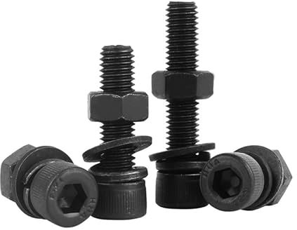 MOOPW Klasse 12.9 Hochfester Innensechskant Zylinderkopfschrauben Unterlegscheiben Mutter Bolzen Sets Fassungskappen Bolzen Tassenkopf Kombinationen Schrauben M12 x 150mm 1 Pcs