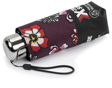 Isotoner X-tra robuster Regenschirm, Mini, Stiefmütterchen, ST