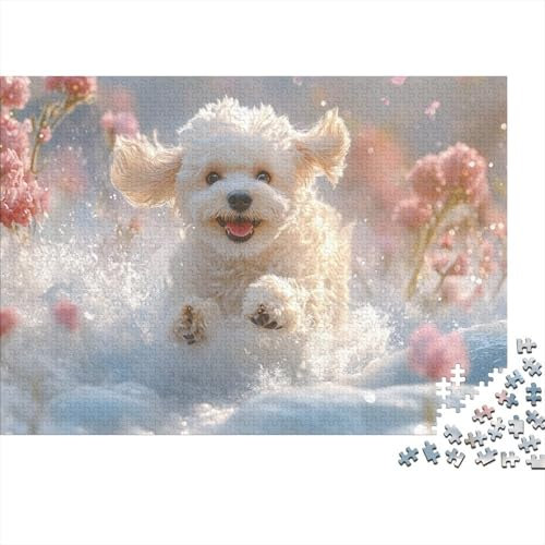 Teacup Poodle Jigsaw Puzzles Puzzle for Adults Kids. 1000 Pieces Cute Puppy Impossible Challenge Toy Educational Games Home Decoration for Adults& Kids Age 14 Years Up 1000pcs (75x50cm)