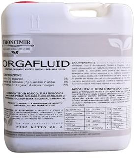 Orgafluid Borlanda Fluida | Concime Organico Azotato Biologico | Confezione da 6 kg