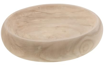 Mobestech Bol à Pâte En Bois Salade Bols Rustiques Petits Bols De Service Bol De Décoration De Ferme Décor Corbeille à Fruits Décorative Saladier De Service Beige En Bois