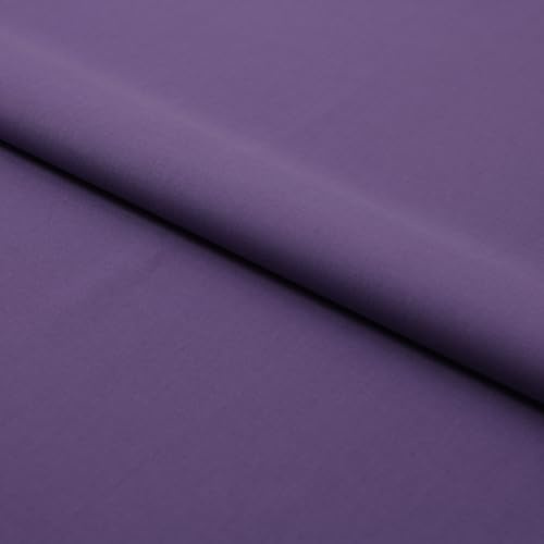 3 Meter Baumwollstoff Meterware Uni Linon - Einfarbiger Stoff, 100% Baumwolle, 150 cm breit – Weiche & Pflegeleichte Qualität – Für Bettwäsche, Bekleidung, Vorhänge, Tischdecken (Lila)