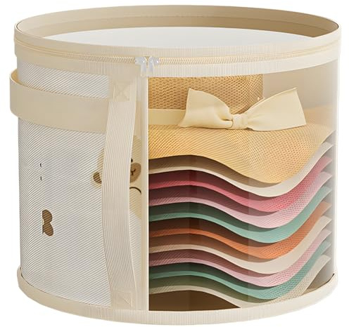 1PCS Hat Box,Cupboard Hat Storage Box, Cute Fine Boxes with Lids for Travel, Wardrobe, and Church Events, Ideal for Fashion Enthusiasts and Collectors, Dorm, Photo Studio