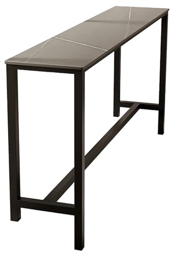 Barbord Rektangulära Pubbord med Diskhöjd Modernt Smalt Barbord för Kök Kafé Fikautrymme(100x40x105cm)