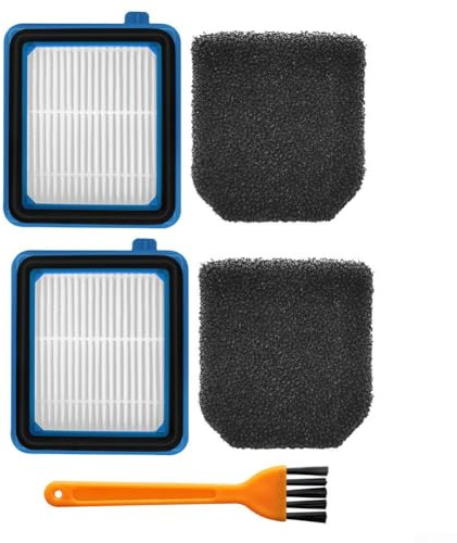 Yhenlovtt Filtro de repuesto para aspiradora Q6, Q7, Q8, WQ61, WQ71, WQ81, 4 unidades con esponjas y cepillo de limpieza para polvo fino y cabello (paquete de 2)