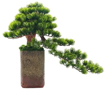 XJBTBA artificial bonsai tree Zen Simulation Pine Bonsai Ornaments Entrance TV Cabinet Office Soft Living Room Decorations artificial bonsai tree indoor plant