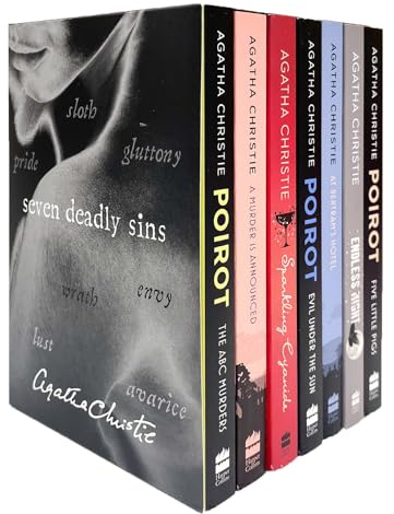 Agatha Christie Seven Deadly Sins Collection 7 Books Box Set (ABC Murders, Murder is Announced, Evil Under the Sun, Sparkling Cyanide & MORE)