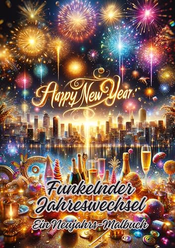 Funkelnder Jahreswechsel: Ein Neujahrs-Malbuch