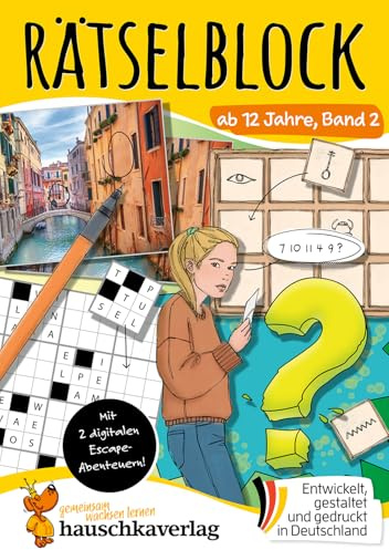 Rätselblock ab 12 Jahre, Band 2: Rätsel und logisches Denken für Teenager, Jugendliche & Teens inkl. Escape Room Games, Kreuzworträtsel, Sudoku, Labyrinth, Hirn statt Handy (Rätselbücher, Band 657)