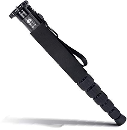 SIRUI AM-326M Carbon Fiber Monopod for Cameras, 6-Section Compact Lightweight Portable Large Load Capacity Flexible Travel Monopod with Compass
