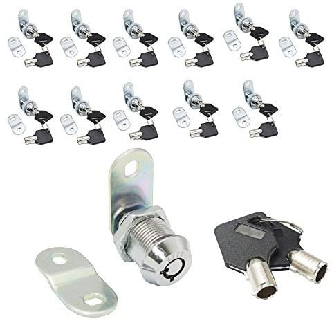 X-Haibei RV - Cerradura tubular para leva con llave Igual, Candado (12 unidades, 7/8 pulgadas, 20 mm, para autocaravana o remolque, gabinete, armarios