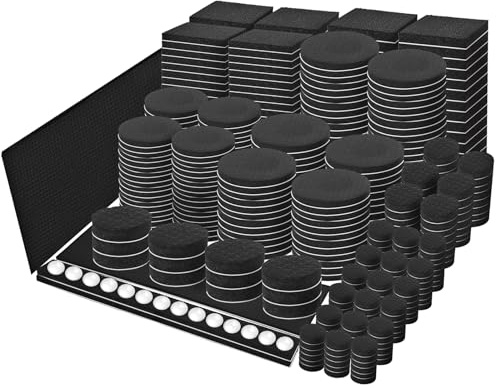 Abeillo 151 Uds Almohadillas para Muebles, Antideslizantes Sillas, Patas Muebles, Protector Suelo, Goma Autoadhesivo Antideslizante para Suelo (Material EVA,10 TAMAÑO,Grosor 5 mm)