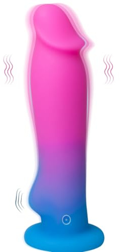 Vibrating Dildo Adult Sex Toy - 8 Vibration Modes & One-Key Orgasm,7.5'' Big Realistic Dildo Vibrator for Women G-spot Clitoris Men Anal Prostate Stimulation,Strong Suction Cup for Hands-Free/Strap-On