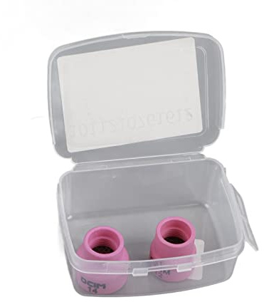 2 Stück 12# 14# WIG-Schweißbecher, Keramikdüse, Zubehör-Set, Ersatzteile Zum Schweißen von Porzellan, WIG-Schweißgeräten (Rosa)