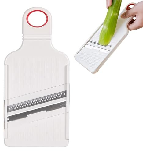 Zankie Mandoline trancheuse pour Cuisine | Broyeur de légumes Facile à Nettoyer, trancheur hygiénique | Produits ménagers pour concombres, Carottes, Choux, Chou Rouge, oignons, Pommes de Terre