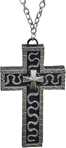 Thanos Collier avec pendentif en forme de croix imprimée 3D avec boîte foncée 10 personnages, bijoux vintage faits à la main pour homme et femme, idée cadeau unisexe tendance