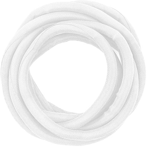 Recoge Cables 3m,Cubre Cables,Ocultar Cables TV,Recoge Cables Escritorio,Esconder Cables,Protector Cable Mascotas,Tapa Cables,para Ordenadores,Televisores,Uso Doméstico y de Oficina,Blanco,Ø 10mm