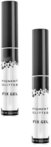 HOMSFOU Pegamento para Base de Sombra de Ojos Brillantina, Gel Fijador Ligero para Maquillaje Femenino, 2 Piezas, Resistente y Duradero para Uso Diario