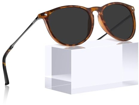 CARFIA Vintage Polarisierte Sonnenbrille für Damen Herren UV400 Schutz | Ultraleicht Rahmen, Verspiegelt/Gradient Kategorie 3 Linse, Rivet Detail, Willkommen Designer Brille, Inklusive Brillenetui