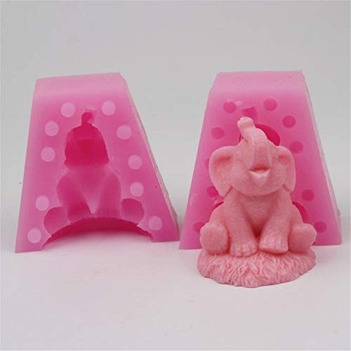 3D-Tier-Kuchenform aus Silikon, handgefertigte Schokolade, Blütenpaste, Fondant, Seife, Backwerkzeug, Kuchendekoration, Backform, Aromatherapie, Gips, Kunstharz, Tonformen-Herstellung elefant