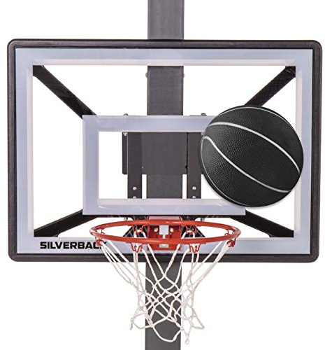 Silverback Junior Youth 33 Basketball Hoop with Lock ‘n Rock Mounting Technology Mounts to Round and Vertical Poles, Black (B8410W)