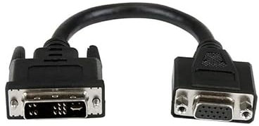 Câble convertisseur adaptateur DVI vers VGA DVI-A 12+5 broches mâle VGA femelle