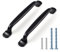 FunChaos 12 Pcs Noires Cuisine Poignée, Poignées de Meuble, Poignées de Placard, Poignées de Tiroir Avec 2 Vis De Taille, Parfait Pour Armoire De Meubles De Salle De Chambre (96mm)
