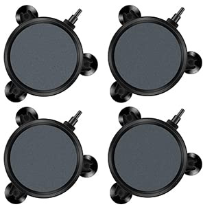 Uniclife 5/10CM Air Stone Disc Bubble Diffuser with Suction Cups for Pump Aquarium Fish Tank