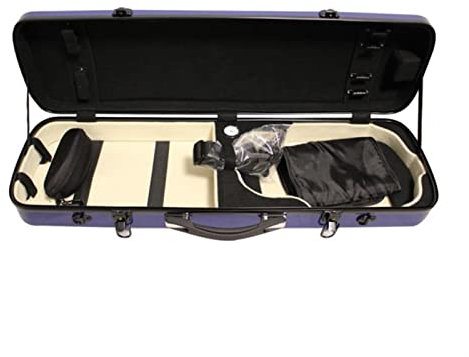 KESHUO professionelle Geigenkoffer Blau FRP-PC Violinter Hardtasche.4/4