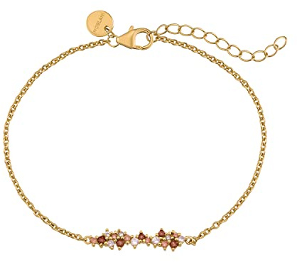 NOELANI Armband 925 Sterling Silber Damen Armschmuck, mit Zirkonia synth., 16+3 cm, Gold, Kommt in Schmuck Geschenk Box, 2034670