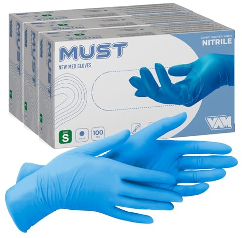 Eurocali 300 Guanti Blu Nitrile Monouso 3,5gr Non Sterili Senza Lattice e Senza Talco per Pelli Sensibili Colore Blu Taglia S