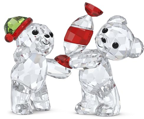 Swarovski Kris Bär Festtage Jahresausgabe 2023, Weihnachtliche Bärenfiguren mit Mehrfarbigen Kristallen