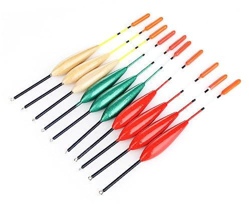 BESPORTBLE 10pcs Wooden Fishing Floats Sea Fishing Floats Large Buoyancy Bobbers Drifts for Activities