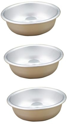 Molde para Pudín de Aluminio Plata, 3 Piezas para Hornear