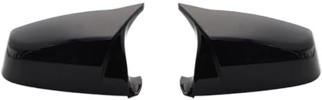 Spiegelkappe Rückspiegel Kappe Flügel Seite Spiegel Abdeckung Auto Zubehör Für 5 6 7 Serie E60 E61 F10 F11 F01 F02 2009-2015 Rückspiegel Spiegelkappen(Farbe:Bright Black)