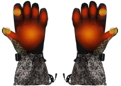 Asixxsix Beheizte Handschuhe für Männer und Frauen, Batteriebetriebene Elektrische Heizhandschuhe mit 3 Einstellbaren Temperaturen, Beheizter Touchscreen-Arbeitshandschuh, Winterhandschuhe