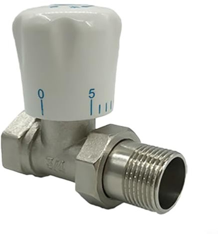 HpLive Robinet thermostatique pour radiateur 15 mm x 3/4 coudé, 5 niveaux de température, contrôle précis de la température (A)