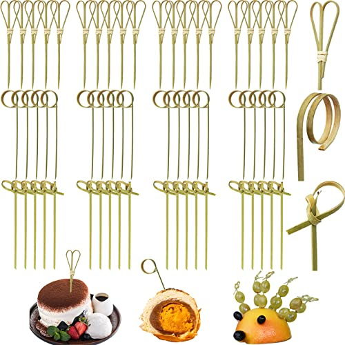 Cocktailspett, fingerfood-spett, träspett, 300 stycken, bambucocktail, plock, naturligt träspett för frukt, cocktail, förrätter, dryck, små snacks, cocktails