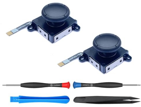 ElecGear 2x TMR Anti-Drift Joystick de Remplacement pour Joy-Con, Compatible avec Nintendo Switch 2017 LCD, 2019 Lite & 2021 OLED – Inclus Kit de Réparation