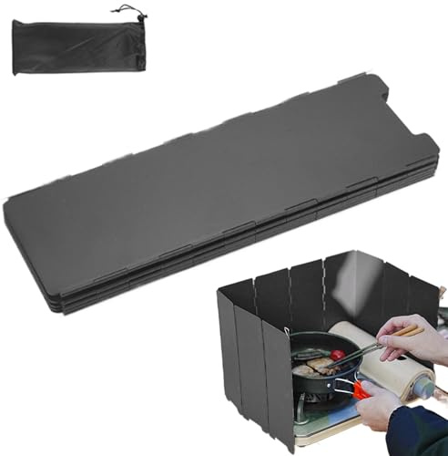 Faltbar Edelstahl Windschutz 10 Stücke Windschutz Für Gaskocher Windschutzscheibe Für Campingkocher Windschutz Faltbarer Windscreen Camping Für Outdoor Öfen Gaskochern