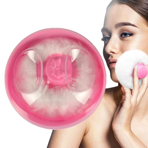 Powder Puff Box with Applicator | Baby Body Powder Dispenser Container for Bath with Puff - Portable Travel Must Have for Bedtime Routine Hot Weather Care Post-Shower Bath Care