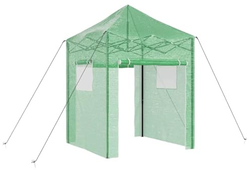 vidaXL Serra con Struttura Pop-up Verde 200 x 200 x 300 cm Ferro, Giardino e Terrazza, Rifugio Verde Moderno, Serre Pieghevoli, Tenda per Piante, Spazio Esterno