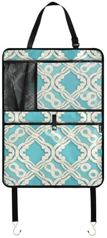 Protector y organizador de asiento trasero para niños con tableta para sostener el asiento trasero del coche, alfombrilla con bolsillo