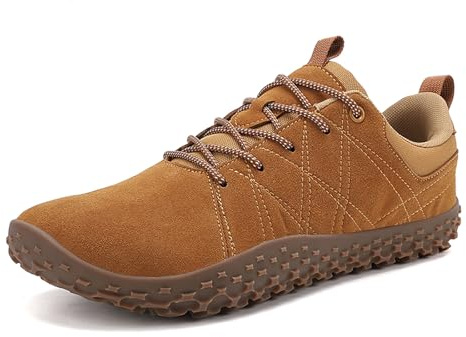 Barfotaskor herr barfotaskor dam barfotaskor spårlöparskor lätta tåskor bekväma träningsskor barefoot skor med Zero-Drop sula storlek 37–48, BRUN, 47 EU