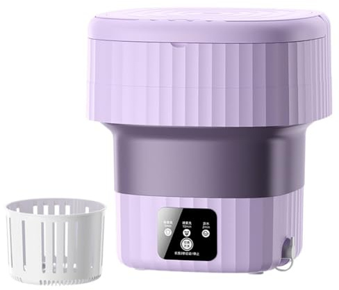 Generico Mini Lavatrice Portatile, Lavatrice Pieghevole di Grande capacità da 9 Litri, Funzione di Lavaggio E Disidratazione Due in Uno, Adatta per Dormitori, Campeggio E Viaggi