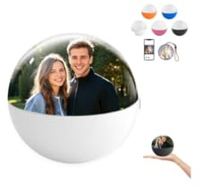 Lecteur vidéo en forme de boule de cristal, album photo numérique à ultrasons 3D, cadre photo sphérique à affichage numérique personnalisé, cadeau de mémoire unique pour anniversaire, mariage