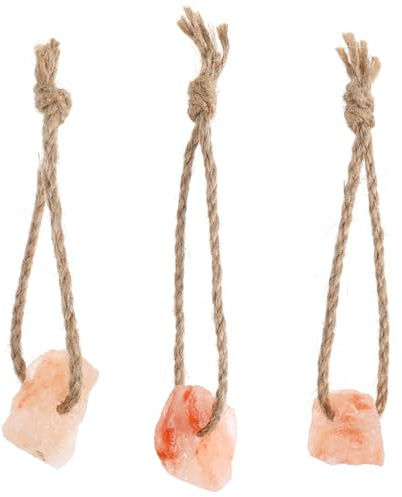 Levemolo 3 Stück Teiliges Mineralstoff kauspielzeug für Kleintiere mit Hanfseilen Mikronährstoff lecksteine für Kaninchen Eichhörnchen und Hamster Fördert Zahngesundheit und Beschäftigung